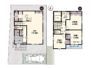 新築一戸建て 船橋市芝山5丁目 間取図