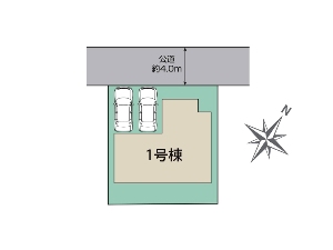 新築一戸建て 船橋市松が丘1丁目 配置図