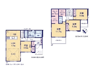 新築一戸建て 船橋市松が丘3丁目 間取図