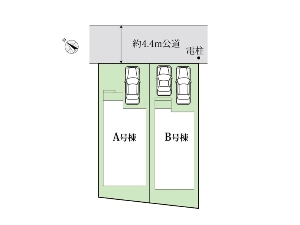 新築一戸建て 船橋市新高根3丁目 配置図