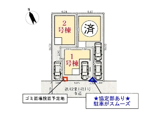 新築一戸建て 船橋市本中山3丁目 配置図