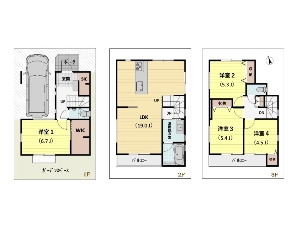 新築一戸建て 船橋市夏見3丁目 間取図
