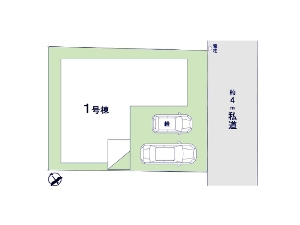 新築一戸建て 船橋市坪井西1丁目 配置図