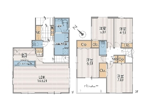 新築一戸建て 船橋市新高根5丁目 間取図