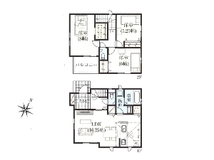 新築一戸建て 船橋市新高根3丁目 間取図