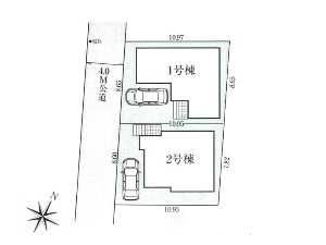 新築一戸建て 船橋市新高根3丁目 配置図