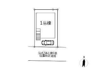 新築一戸建て 船橋市新高根2丁目 配置図