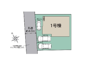 新築一戸建て 船橋市夏見台3丁目 配置図