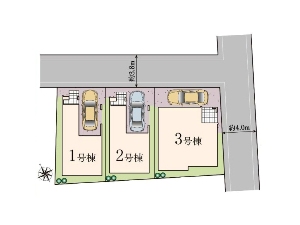 新築一戸建て 船橋市海神6丁目 配置図