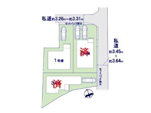 新築一戸建て 船橋市海神5丁目 配置図