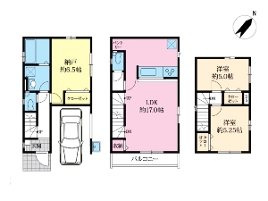 新築一戸建て 船橋市北本町2丁目 間取図