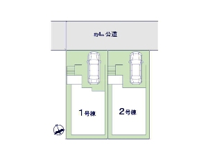 新築一戸建て 船橋市北本町2丁目 配置図
