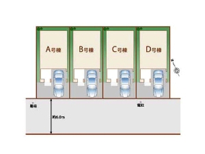 新築一戸建て 船橋市北本町2丁目 配置図