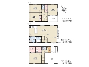 新築一戸建て 船橋市南本町 間取図