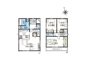 新築一戸建て 船橋市栄町1丁目 間取図