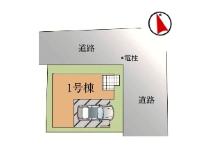 新築一戸建て 船橋市湊町1丁目 配置図