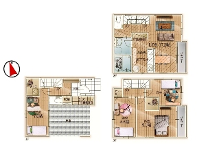 新築一戸建て 船橋市湊町1丁目 間取図
