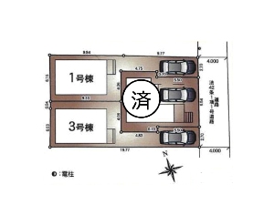 新築一戸建て 船橋市栄町1丁目 配置図