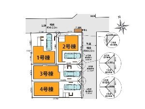 新築一戸建て 新築一戸建て 船橋市前原西1丁目 配置図