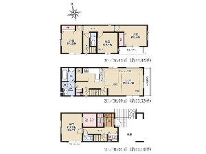 新築一戸建て 新築一戸建て 船橋市前原西1丁目 間取図
