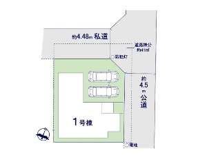 新築一戸建て 船橋市西習志野2丁目 配置図