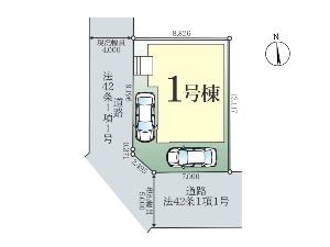新築一戸建て 船橋市前原西8丁目 配置図