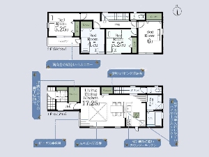 新築一戸建て 船橋市宮本6丁目 間取図