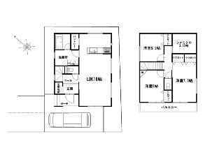 新築一戸建て 船橋市東船橋1丁目 間取図