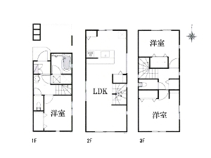 築後未入居住宅 船橋市市場1丁目 間取図