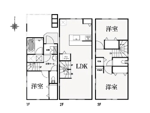 築後未入居住宅 船橋市市場1丁目 間取図