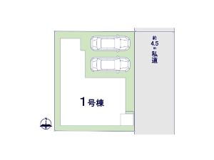 新築一戸建て 船橋市駿河台2丁目 配置図