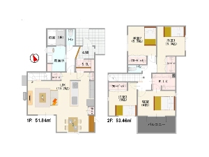 新築一戸建て 船橋市三山2丁目 間取図 新築一戸建て 船橋市三山2丁目 間取図