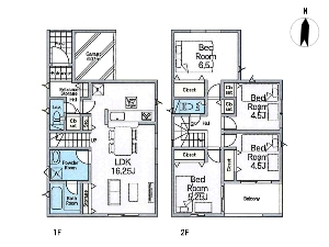 新築一戸建て 船橋市三山1丁目 間取図