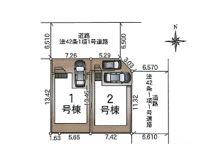 新築一戸建て 船橋市三山1丁目 配置図