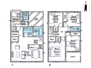 新築一戸建て 船橋市三山1丁目 間取図