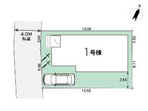 新築一戸建て 船橋市三山2丁目 配置図