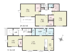 新築一戸建て 船橋市三山2丁目 間取図