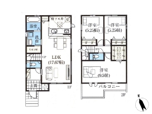 新築一戸建て 船橋市三山5丁目 間取図 新築一戸建て 船橋市三山5丁目 間取図