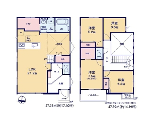 新築一戸建て 船橋市習志野2丁目 間取図 新築一戸建て 船橋市習志野2丁目 間取図