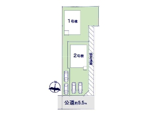 新築一戸建て 船橋市習志野2丁目 配置図