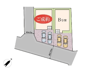 新築一戸建て 船橋市三山2丁目 配置図