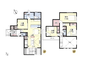 新築一戸建て 船橋市田喜野井3丁目 間取図