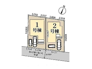 新築一戸建て 新築一戸建て 船橋市二宮2丁目 配置図