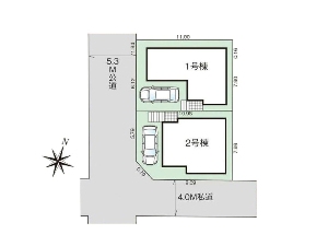 新築一戸建て 船橋市習志野台4丁目 配置図 新築一戸建て 船橋市習志野台4丁目 配置図