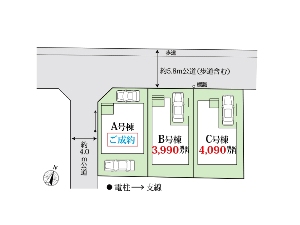 新築一戸建て 船橋市習志野台8丁目 配置図