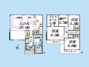 新築一戸建て 船橋市習志野台8丁目 間取図 新築一戸建て 船橋市習志野台8丁目 間取図