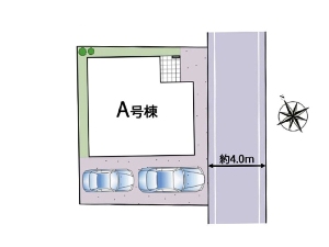 新築一戸建て 船橋市芝山6丁目 配置図