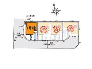新築一戸建て 船橋市芝山7丁目 配置図