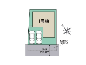 新築一戸建て 船橋市松が丘1丁目 配置図