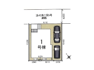 新築一戸建て 船橋市松が丘1丁目 配置図